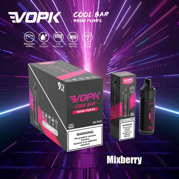 VOPK COOL BAR 9000 PUFFS Multiple flavors 0% 2% 3% 5% Nicotine Disposable Vape Wholesale - Image 6