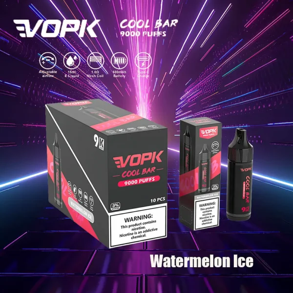 VOPK COOL BAR 9000 PUFFS Multiple flavors 0% 2% 3% 5% Nicotine Disposable Vape Wholesale - Image 4