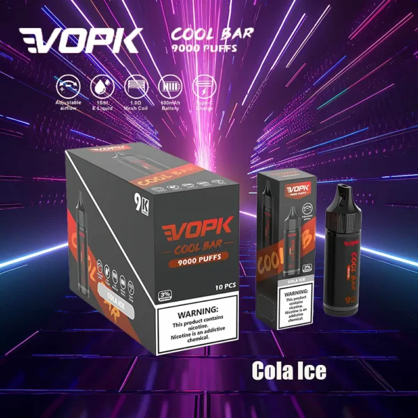 VOPK COOL BAR 9000 PUFFS Multiple flavors 0% 2% 3% 5% Nicotine Disposable Vape Wholesale - Image 5