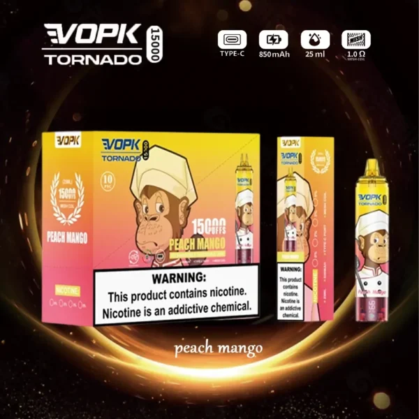 VOPK TORNADO 15000 Puffs Dual Display 0% 2% 3% 5% Nicotine Bulk Buy Disposable Vape Wholesale - Image 4