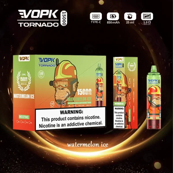 VOPK TORNADO 15000 Puffs Dual Display 0% 2% 3% 5% Nicotine Bulk Buy Disposable Vape Wholesale - Image 3