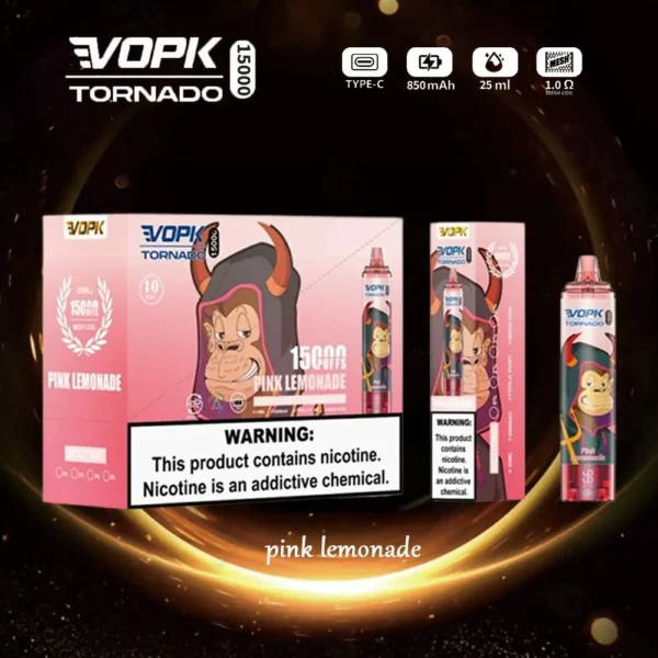 VOPK TORNADO 15000 Puffs Dual Display 0% 2% 3% 5% Nicotine Bulk Buy Disposable Vape Wholesale - Image 2