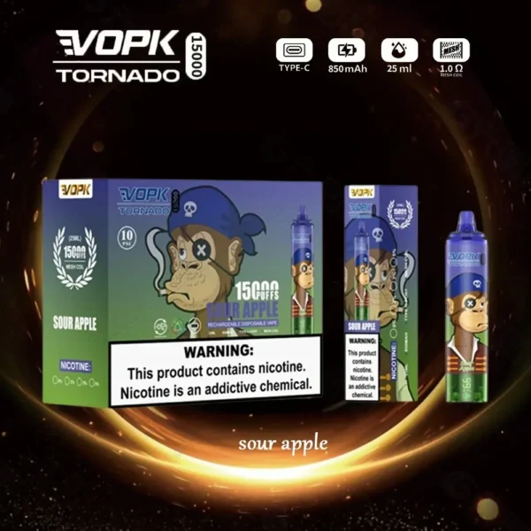 VOPK TORNADO 15000 Puffs Dual Display 0% 2% 3% 5% Nicotine Bulk Buy Disposable Vape Wholesale - Image 7