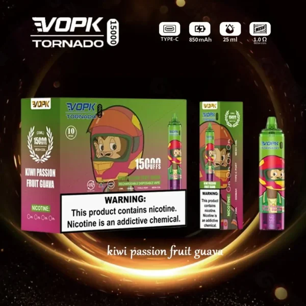 VOPK TORNADO 15000 Puffs Dual Display 0% 2% 3% 5% Nicotine Bulk Buy Disposable Vape Wholesale - Image 6