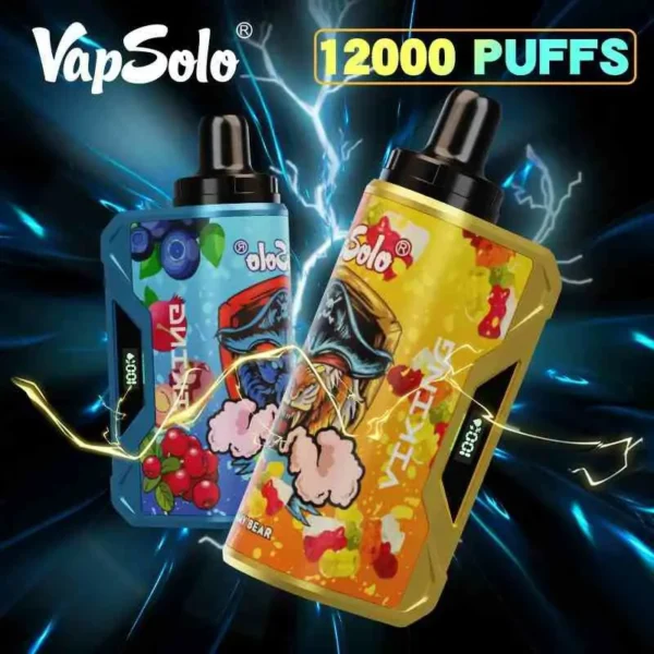 VapSolo Viking 12000 Puffs LCD display 2% 5% Low Nicotine Bulk Buy Rechargeable Disposable Vapes Pen Wholesale