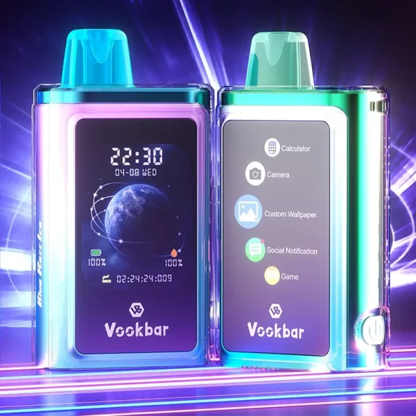 Vookbar Cyber Pro 30000 Puffs Dual Mesh 2.1-inch Touch Screen Adjustable Airflow 0% 2% 3% 5% Low Nicotine Bulk Buy Wholesale Rechargeable Disposable Vapes Pen