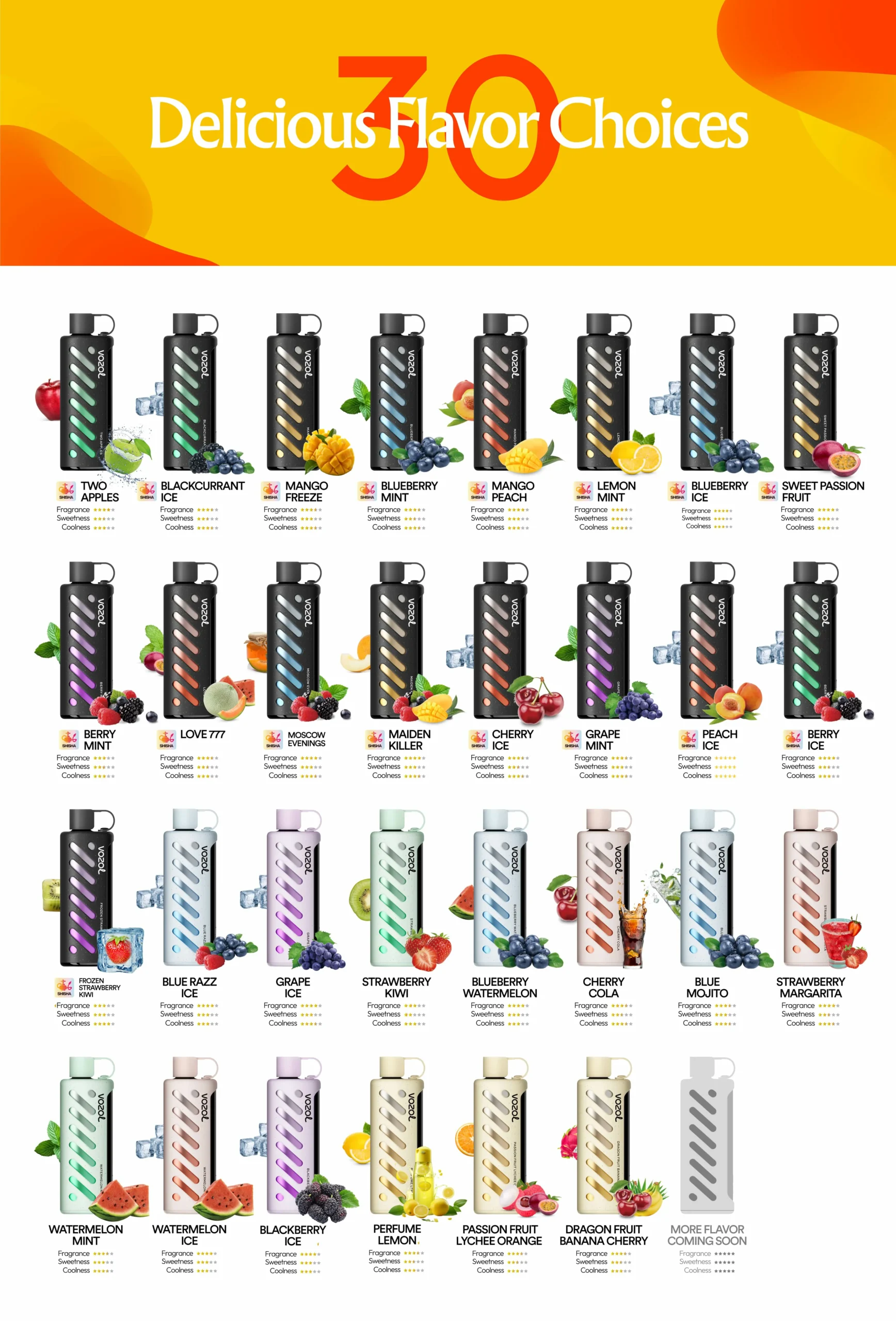 Vozol Gear Shisha 25000 Puffs Dual Mesh Dual Mode 2.1 Inch Screen 25K 5% Low Nicotine Bulk Buy Wholesale Rechargeable Disposable Vapes Pen