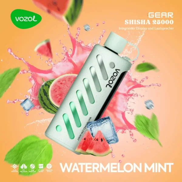 Vozol Gear Shisha 25000 Puffs Dual Mesh Dual Mode 2.1 Inch Screen 25K 5% Low Nicotine Bulk Buy Wholesale Rechargeable Disposable Vapes Pen - Image 14