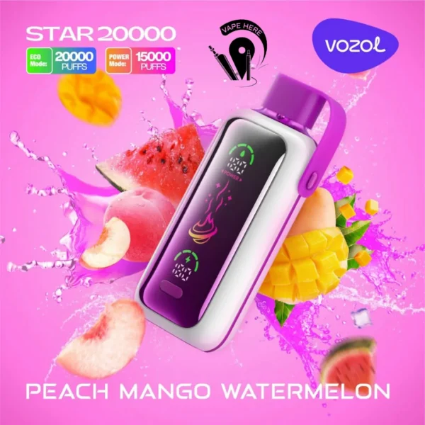 Vozol Star 20000 Puffs Dual Mesh Dual Mode Mirror Screen 5% Low Nicotine Bulk Buy Wholesale Rechargeable Disposable Vapes Pen - Image 6