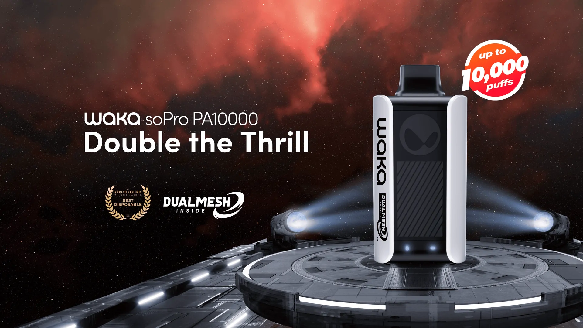 WAKA soPro PA10000 Dual Mesh 18mg/ml Nicotine Disposable Vape - 10000 Puffs Bulk Buy Wholesale