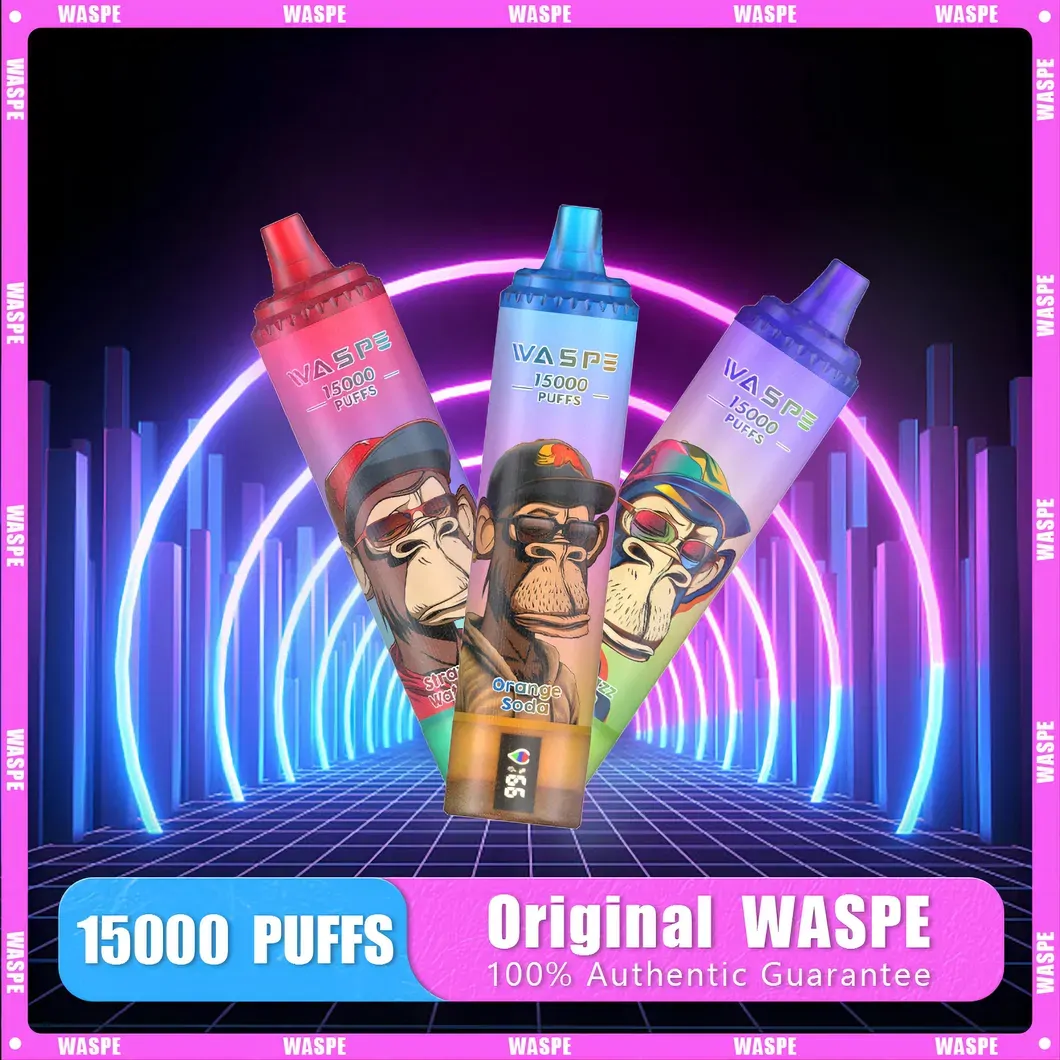WASPE 15000 PUFFS LCD display 0% 2% 3% 5% Nicotine Disposable Vape Bulk Buy Wholesale