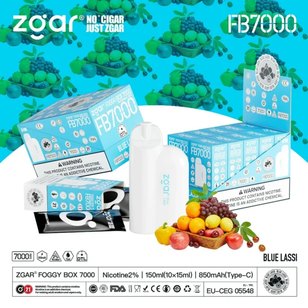 ZGAR FOGGY BOX 7000 Puffs Adjustable Airflow 2% Nicotine Rechargeable Disposable Vape Bulk Buy Wholesale - Image 10