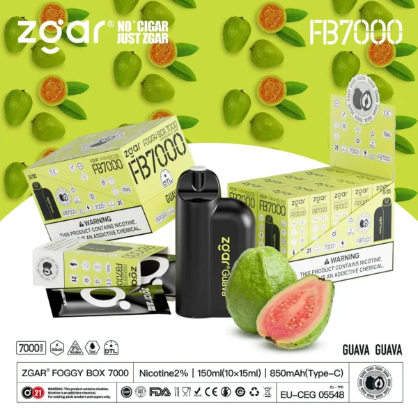 ZGAR FOGGY BOX 7000 Puffs Adjustable Airflow 2% Nicotine Rechargeable Disposable Vape Bulk Buy Wholesale - Image 9
