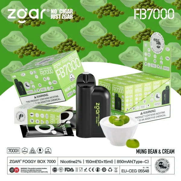 ZGAR FOGGY BOX 7000 Puffs Adjustable Airflow 2% Nicotine Rechargeable Disposable Vape Bulk Buy Wholesale - Image 15