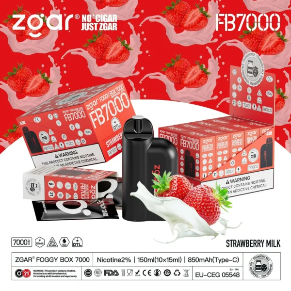 ZGAR FOGGY BOX 7000 Puffs Adjustable Airflow 2% Nicotine Rechargeable Disposable Vape Bulk Buy Wholesale - Image 13