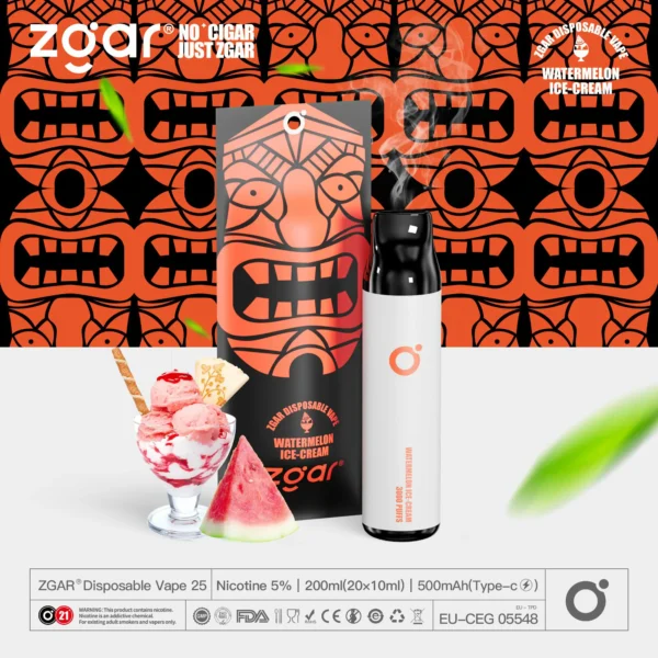 ZGAR ZG25 3000 Puffs 5% Nicotine Multiple flavors Rechargeable Disposable Pod Wholesale - Image 15