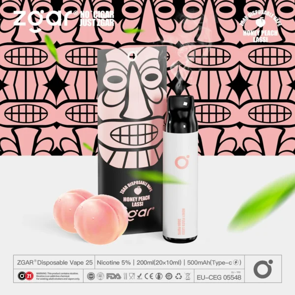 ZGAR ZG25 3000 Puffs 5% Nicotine Multiple flavors Rechargeable Disposable Pod Wholesale - Image 5