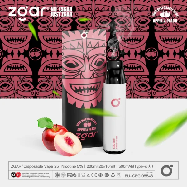 ZGAR ZG25 3000 Puffs 5% Nicotine Multiple flavors Rechargeable Disposable Pod Wholesale - Image 19