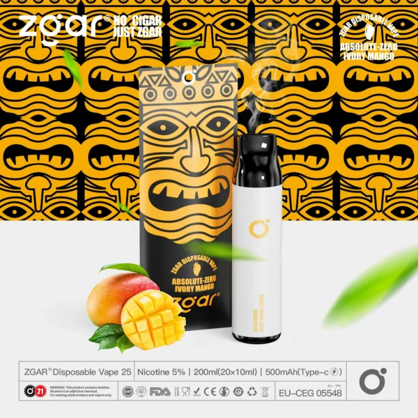 ZGAR ZG25 3000 Puffs 5% Nicotine Multiple flavors Rechargeable Disposable Pod Wholesale - Image 18
