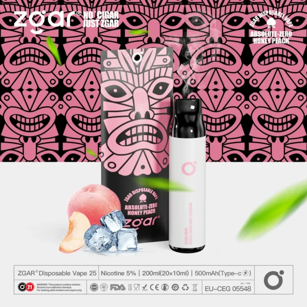ZGAR ZG25 3000 Puffs 5% Nicotine Multiple flavors Rechargeable Disposable Pod Wholesale - Image 17