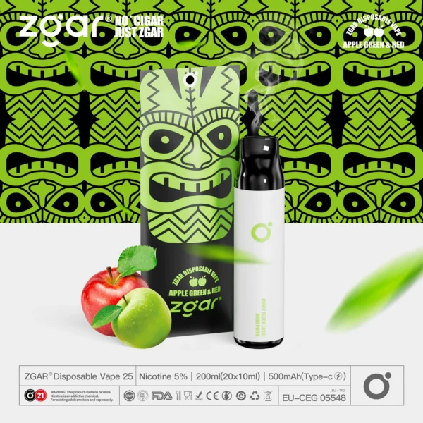 ZGAR ZG25 3000 Puffs 5% Nicotine Multiple flavors Rechargeable Disposable Pod Wholesale - Image 13