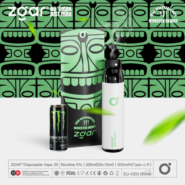 ZGAR ZG25 3000 Puffs 5% Nicotine Multiple flavors Rechargeable Disposable Pod Wholesale - Image 11