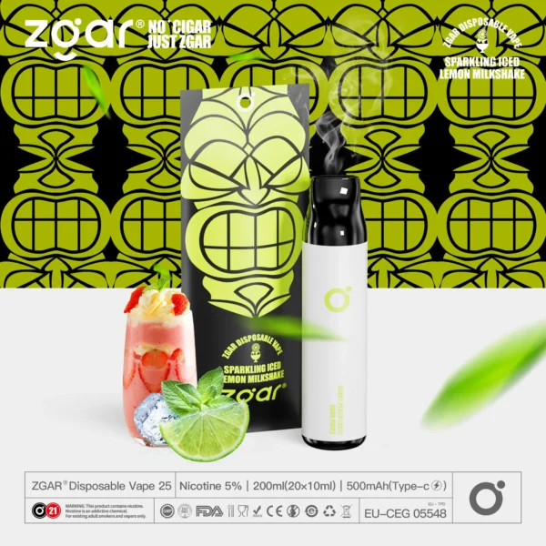 ZGAR ZG25 3000 Puffs 5% Nicotine Multiple flavors Rechargeable Disposable Pod Wholesale - Image 16