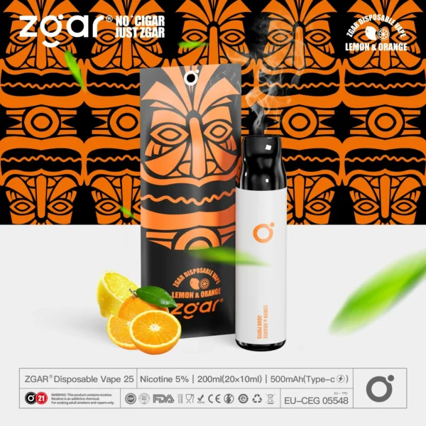 ZGAR ZG25 3000 Puffs 5% Nicotine Multiple flavors Rechargeable Disposable Pod Wholesale - Image 7